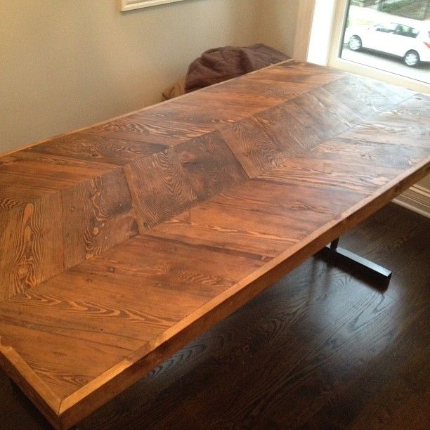 Custom Reclaimed Chevron Kitchen Table By UltimateDIYGuy CustomMade Com   102160.475162 