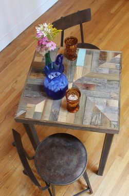 Custom Made Reclaimed Wood Pub And Kitchen End Table