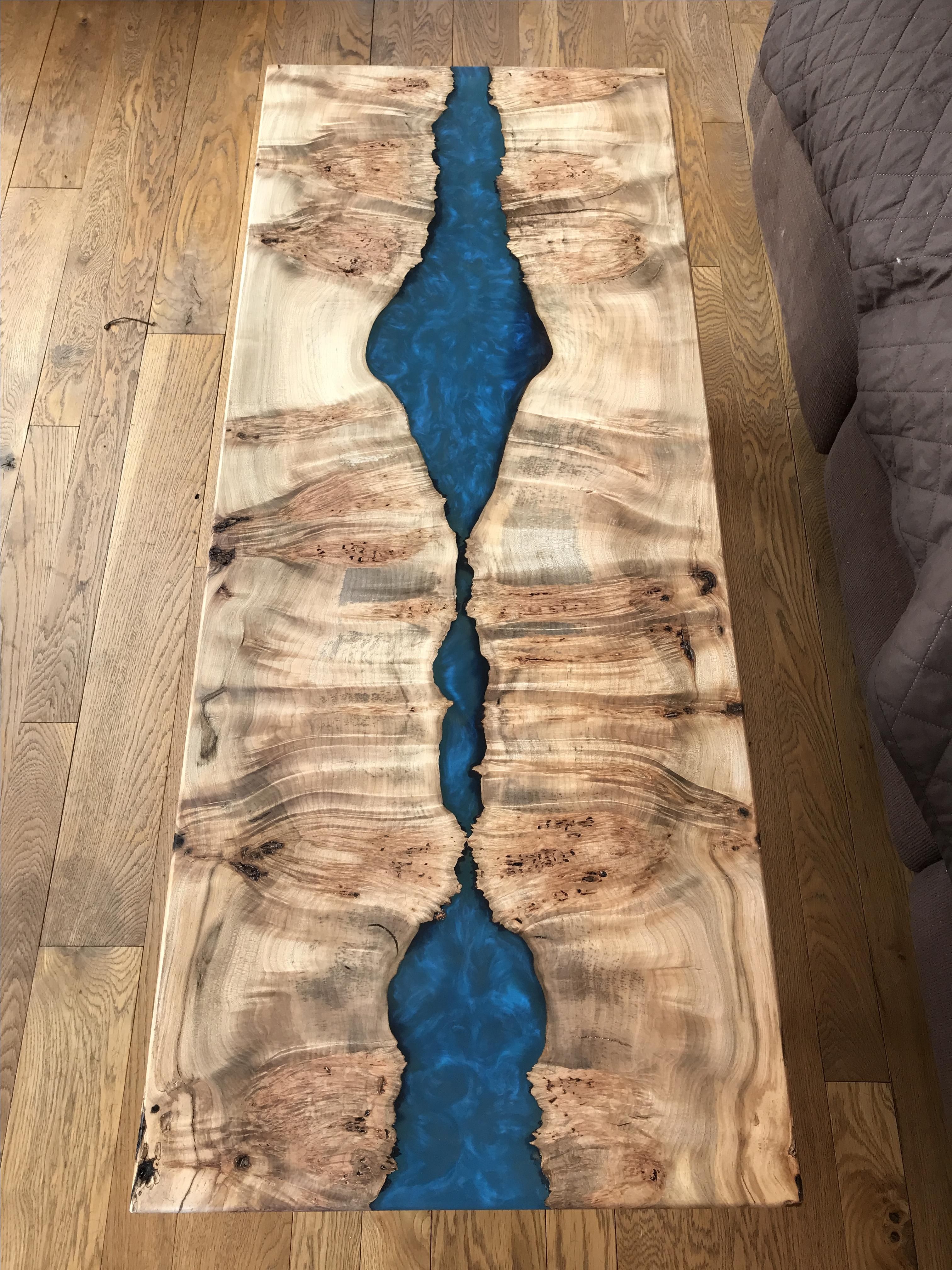 Hand Made Live Edge Maple River Coffee Table by Martin Rustics ...