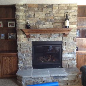 Handmade Eastlake Fireplace And Side Cabinets by Blackington Furniture ...