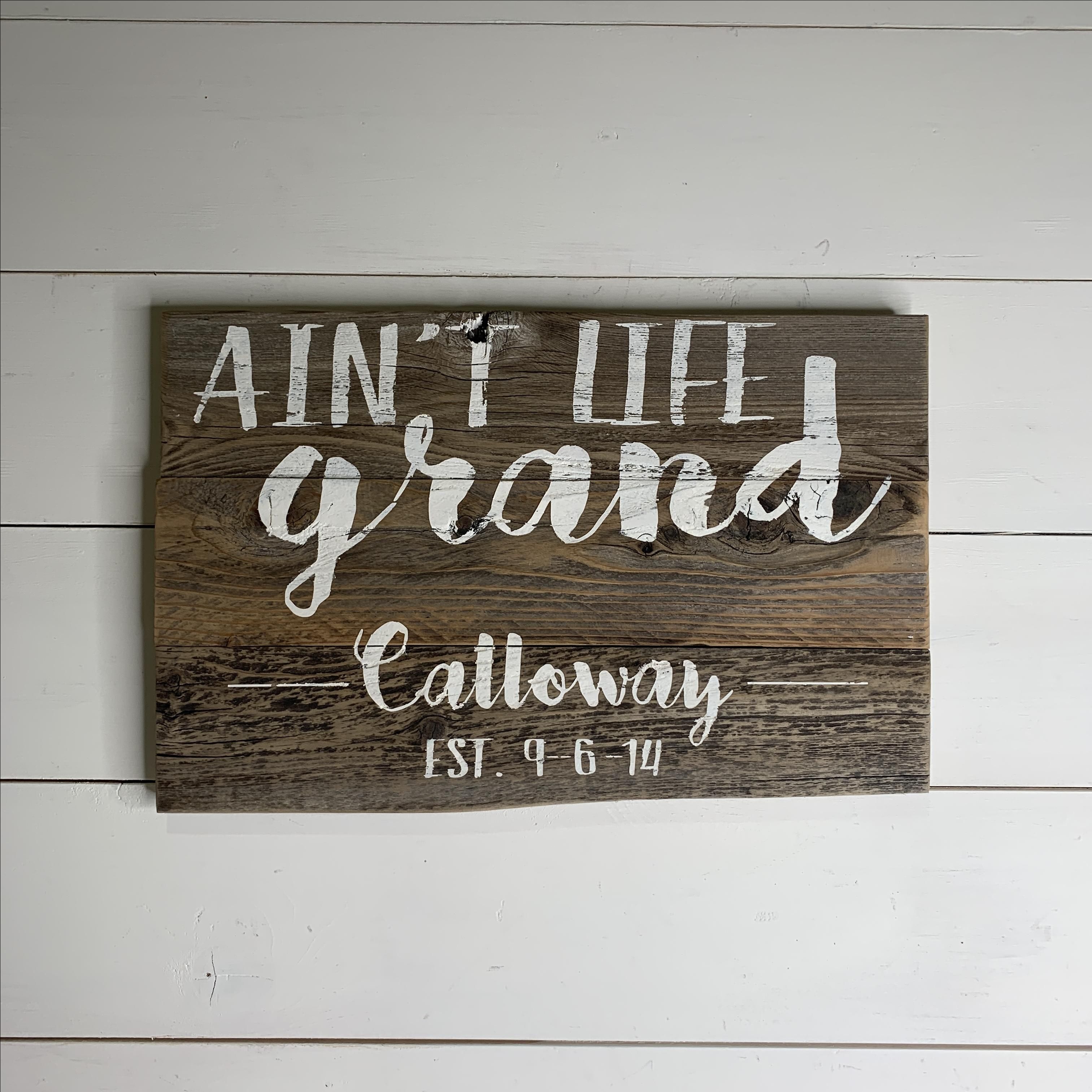 Custom 15x11 Multi-Board Barn Wood Sign by Good Life Woodworks ...