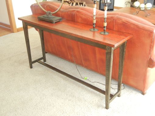 Custom Made Reclaimed Wood Sofa Table