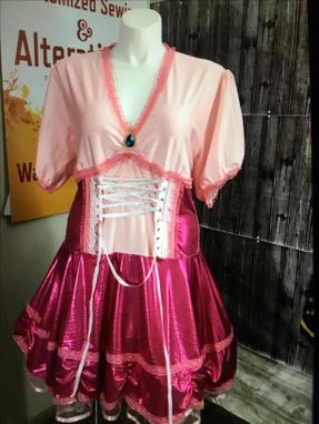 Custom Made Pink Ruffle Dress