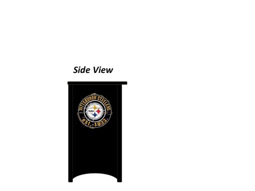 Custom Made 54" Pittsburgh Steelers Liquor Home Dry Bar Cabinet