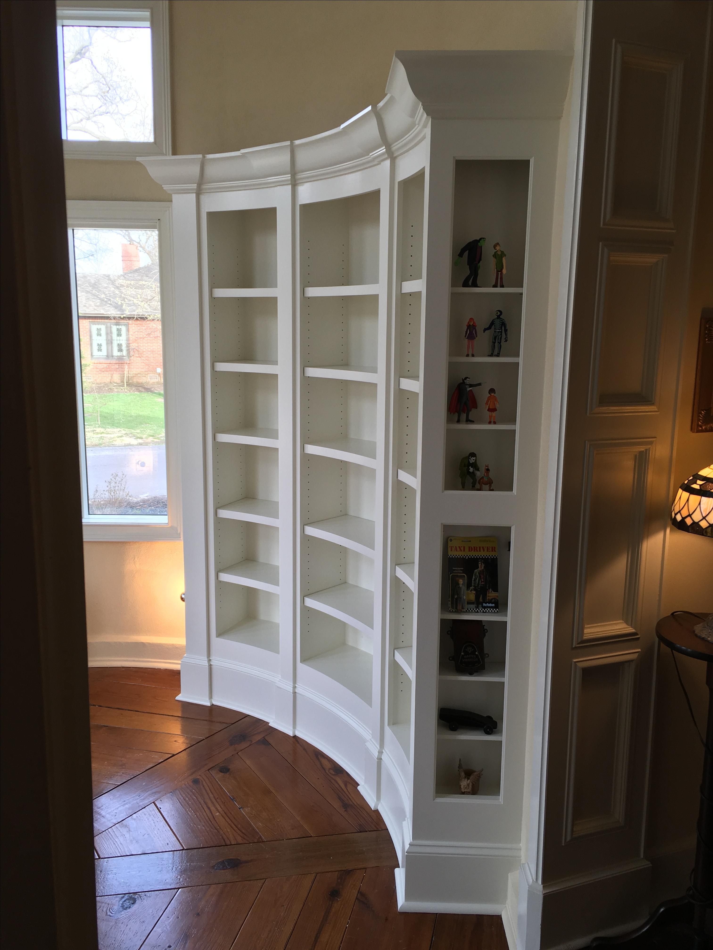 Custom Made Round Bookcase By Cristofir Bradley Cabinetry