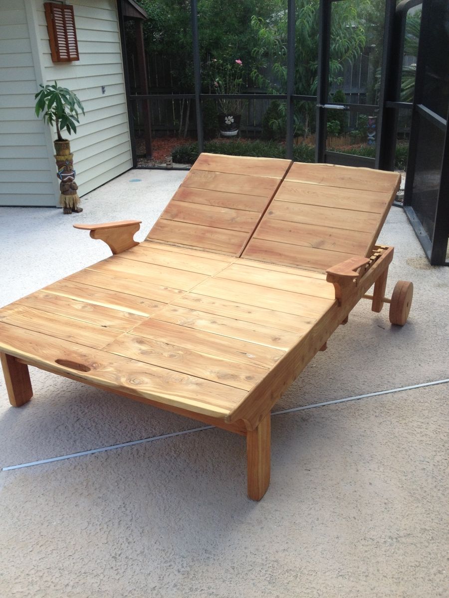 Custom Made His/Her Aromatic Cedar Chaise Lounge by Robert Ritteman
