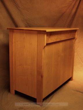 Custom Made Mid Century Modern Retro Stereo Cabinet In Maple