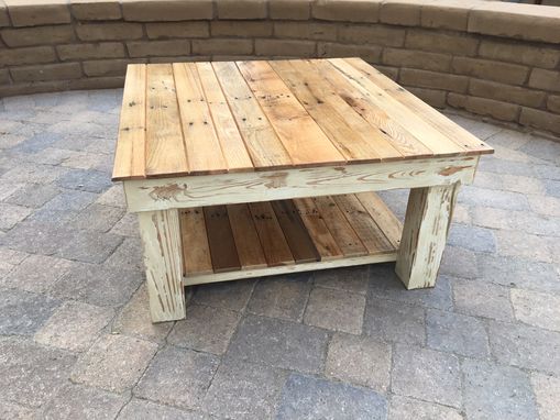 Custom Made Rustic Farmhouse Reclaimed Wood Coffee Table