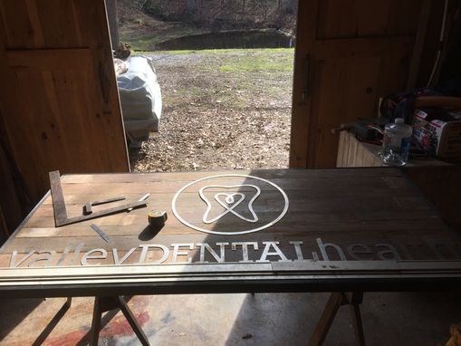 Custom Made Decorative Metal And Reclaimed Barn Wood Sign