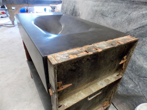 Custom Made Concrete And Filler-Form Modular Vanity With Integral Sink