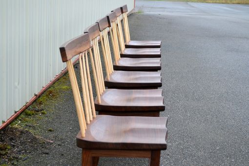 Custom Made Walnut Spindle Backed Chair