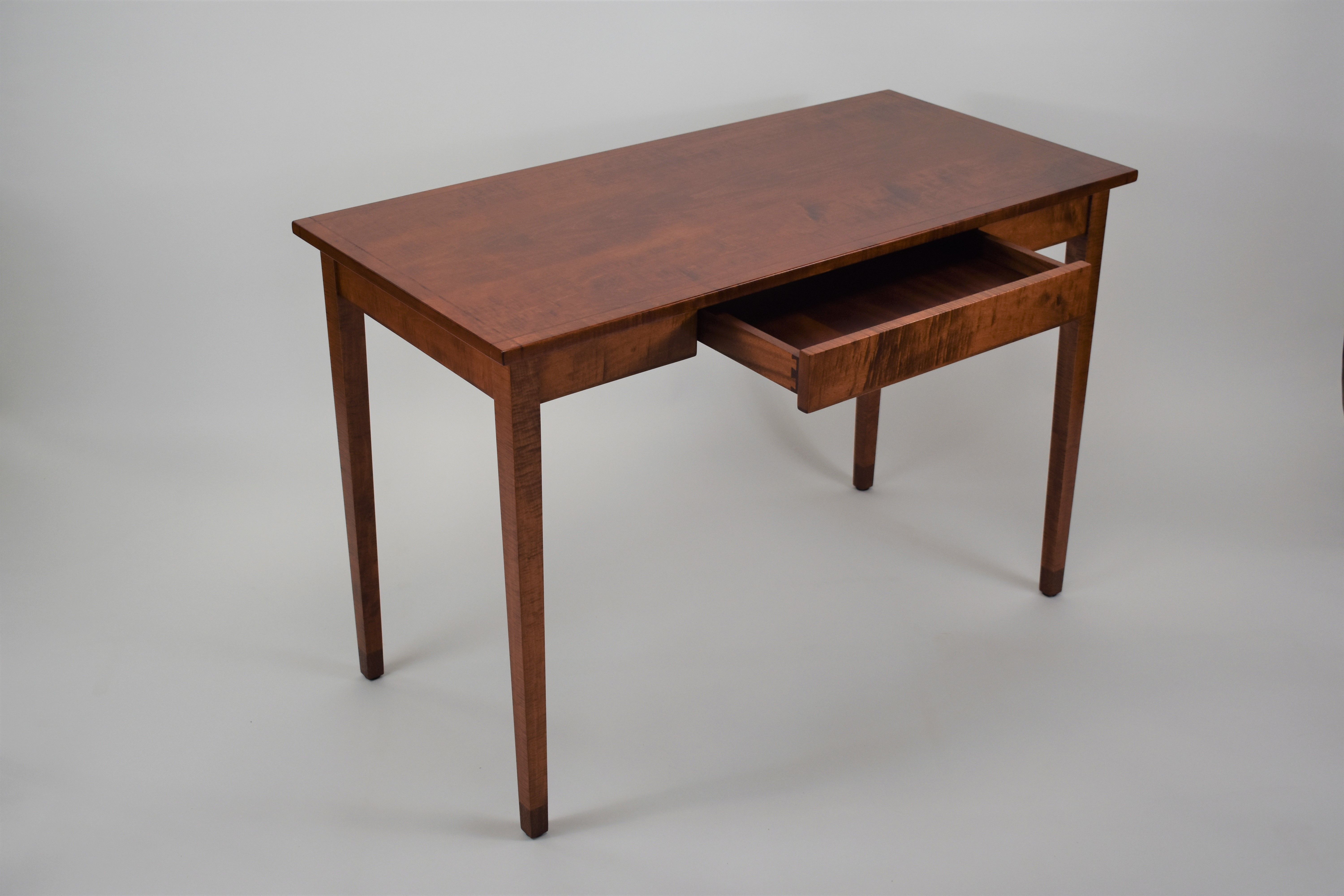 Custom Made Black Walnut And Cherry Writing Desk by Rugged Cross Fine