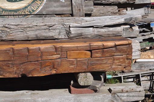 Custom Made Rustic Mantel With Hand Hewn Character