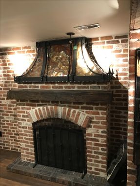 Custom Made Hammered Copper And Wrought Iron