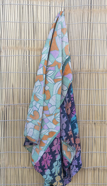Custom Made Vintage Kantha Quilt, Vintage Sari Quilt, Blanket , Handmade Quilt