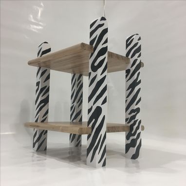 Custom Made Zebra End Table