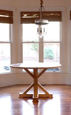 Custom Made Round Reclaimed Pedestal Dining Table