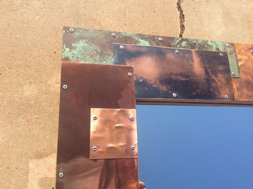 Custom Made Patchwork Copper Mirror