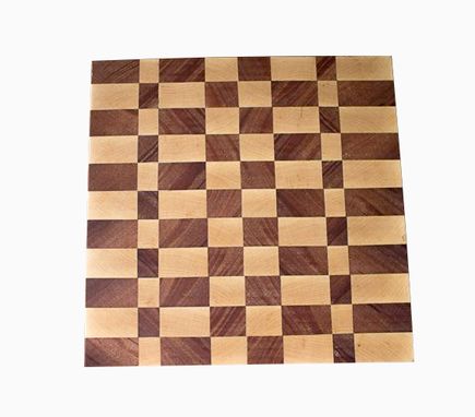 Custom Made Maple, Mahogany, And Walnut Checkered Cutting Board