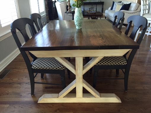 Custom Made V - Trestle Farmhouse Style Table