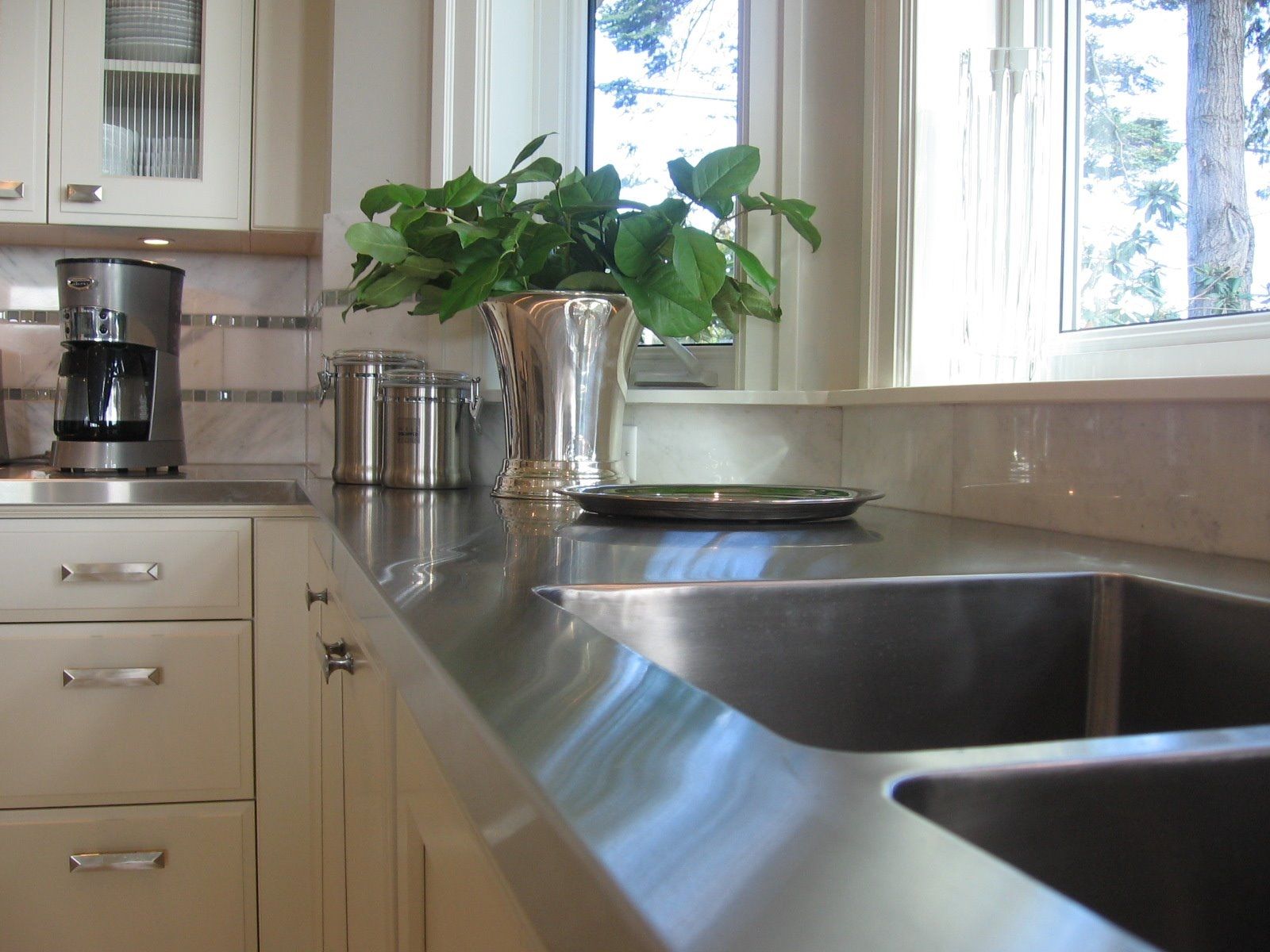 Hand Made Stainless Steel Countertops By Custom Metal Home
