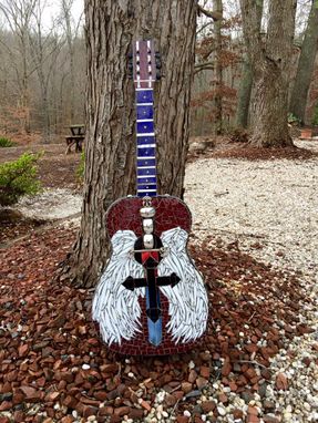 Custom Made Mosiac Stained Glass Guitar