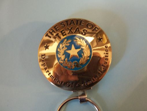 Custom Made Texas Department Of Criminal Justice Key Ring