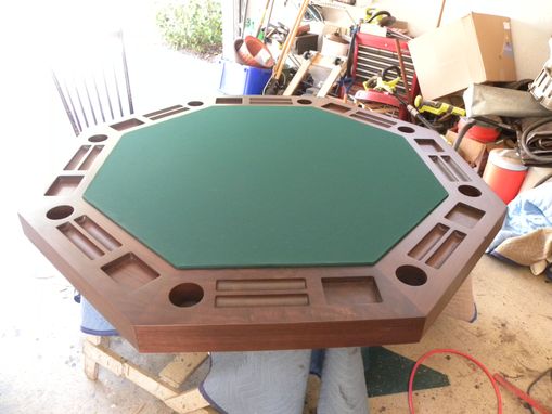 Custom Made Black Walnut Poker Table ( No Base )