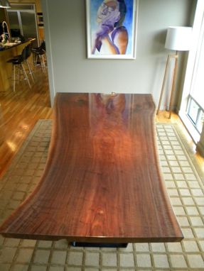 Custom Made Live Edge Walnut Dining Table