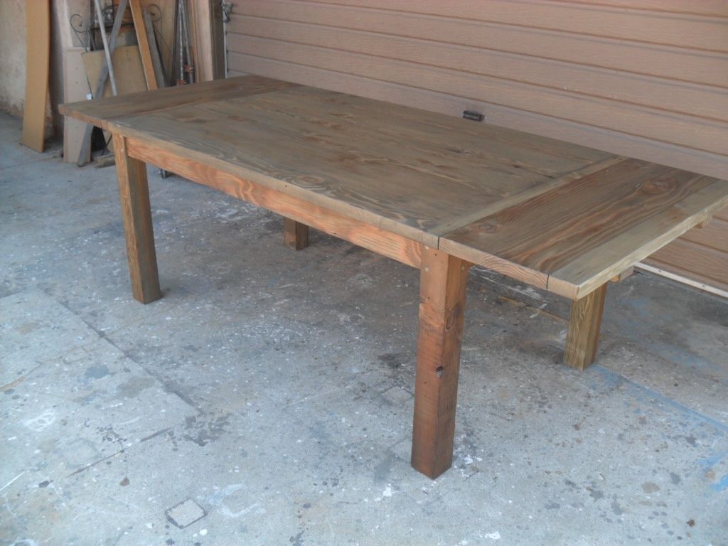Handmade Reclaimed Wood Extension Dining Table Custom Made In The Usa