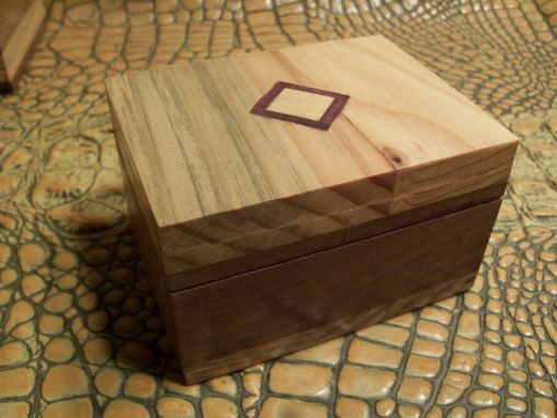Wooden Trinket Box With Hinge Lid, Wooden Trinket Box With Lid