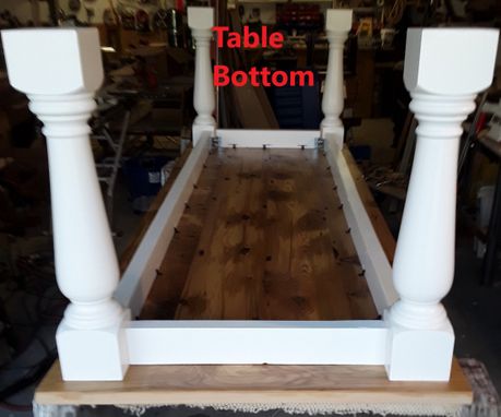 Custom Made Reclaimed Barn Beam Farmhouse Table