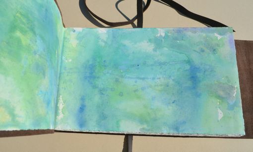 Custom Made Leather Bound Sketchbook Watercolor Journal Personal Art Ledger Diary (597b)