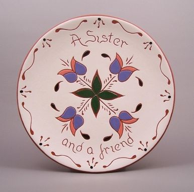 Custom Made Sister Plate  Or "A Good Friend Is A Treasure"