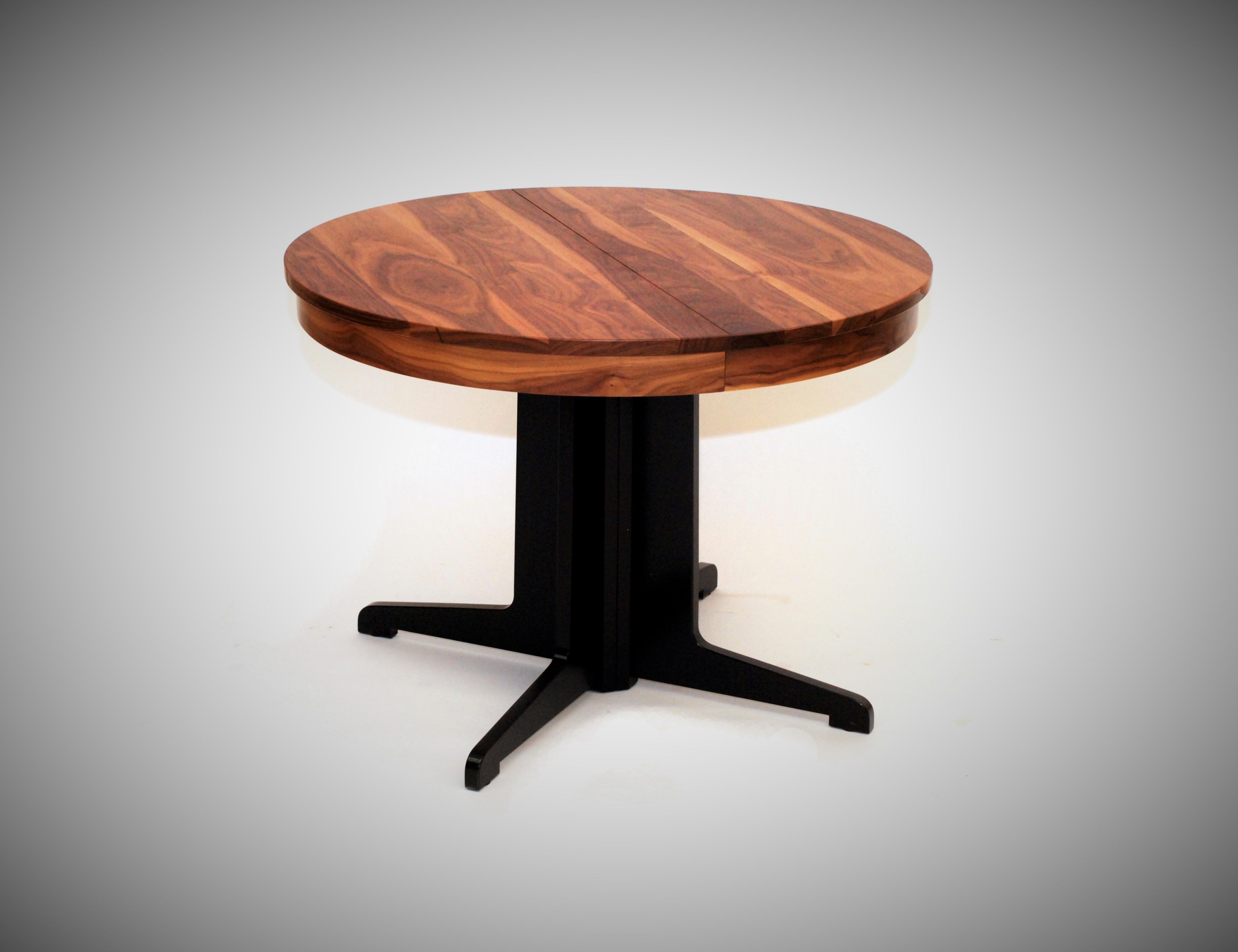 Hand Crafted Lotus Round Extendable Dining Table by Belak Woodworking LLC