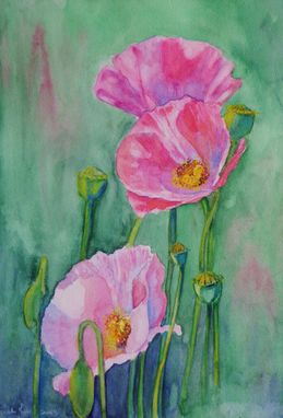 Custom Made Small Watercolor Flower Painting