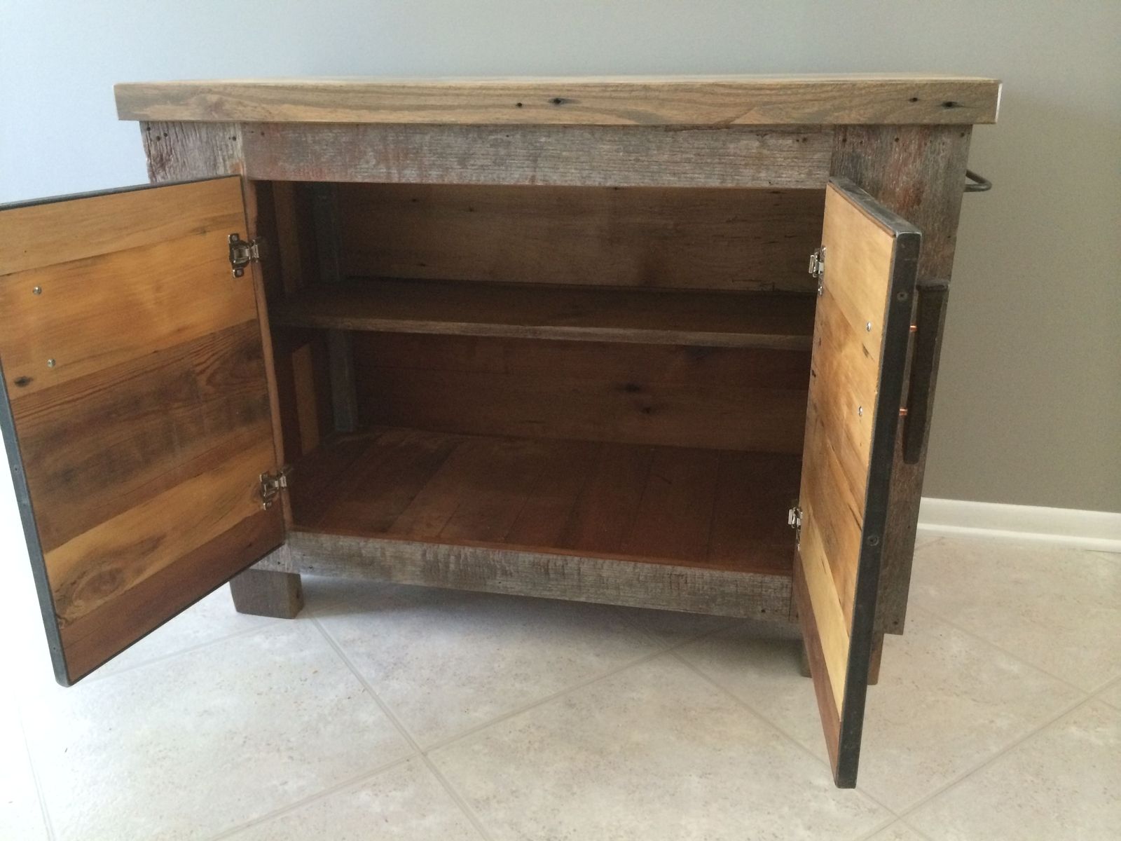 Handmade Reclaimed Barnwood Cabinetry With Steel Framed Doors. by Ross ...