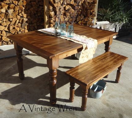 Custom Made Farm Table /Harvest Table /Farm House Table /Rustic Dining Table