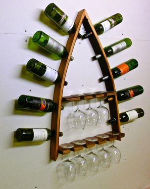 Custom Made Steeple Duo - Barrel Stave Wine Rack