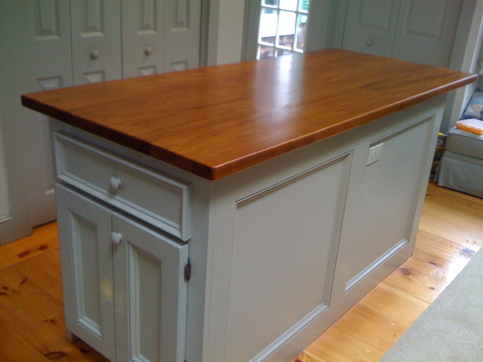 Handmade Custom Kitchen Island Reclaimed Wood Top by Cape Cod Colonial Tables  CustomMade.com