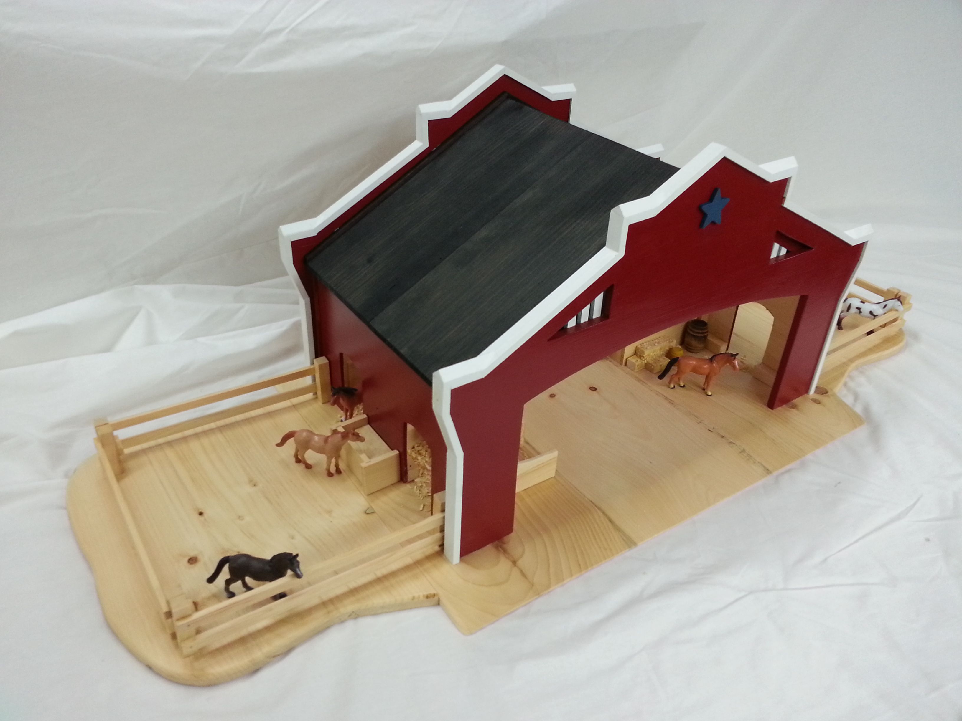 Buy Custom Made Wooden Toy Barn, made to order from Beaumontwoodworks