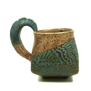 Custom Made Hand Built Stoneware Cup