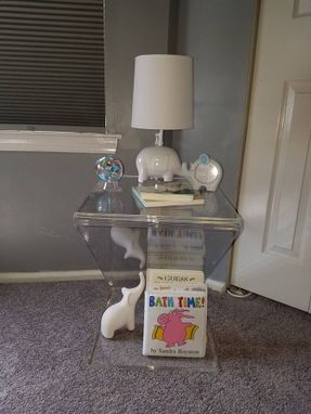 Custom Made Acrylic Side / End Table "Z" Style - Hand Crafted, Made To Order