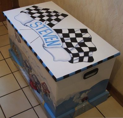 Custom Made Wooden Custom Personalized Race Car Toy Box