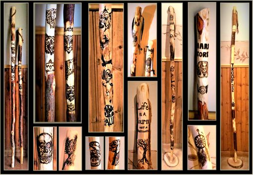 Custom Made Wood, Cane, Custom Cane, Painted Cane, Retirement Gift,