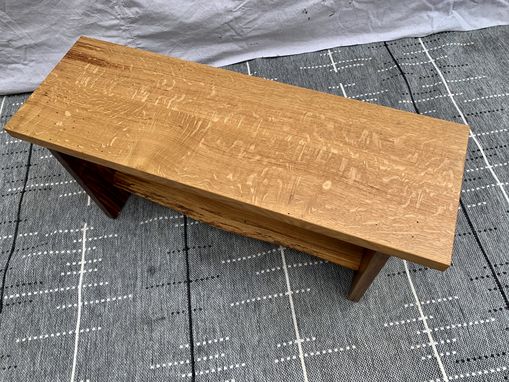Custom Made Oak & Walnut Bench