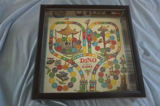Custom Made Antique Game Board Shadow Box In Contemporary Frame