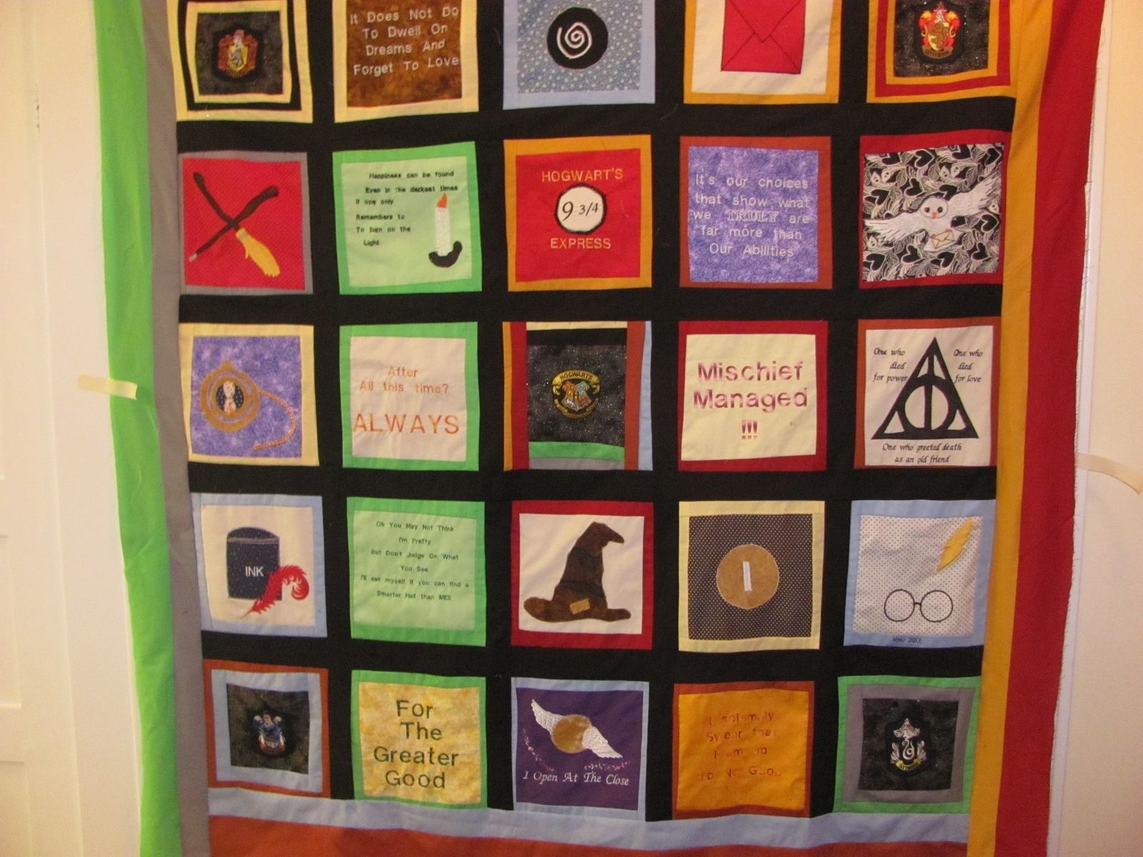 Custom Made Harry Potter Quilt Custom Made Harry Potter Quilt