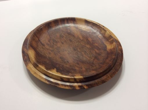 Custom Made Marble Figured Maple Burl Plate/ Dish