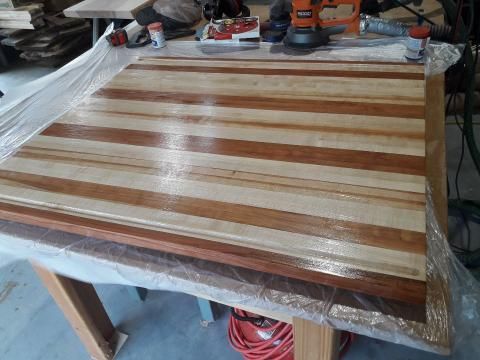 Custom Made Cherry And Maple Cutting Board